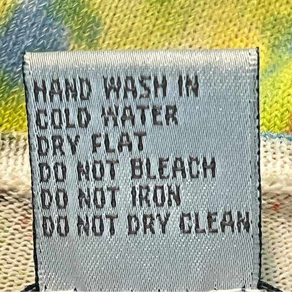 Alberto Makali Knit Top Asian Floral Sequins Zip Up Slim Fit XL  Artsy Boho 90s - Picture 9 of 9